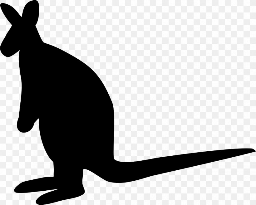 Cat Kangaroo Dog Tail Clip Art, PNG, 981x786px, Cat, Artwork, Black, Black And White, Black M Download Free