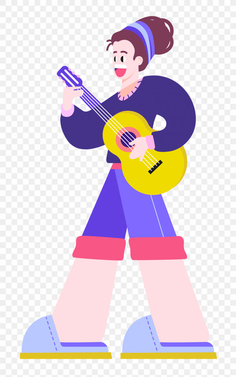 Playing The Guitar Music Guitar, PNG, 1568x2500px, Playing The Guitar, Cartoon, Character, Costume, Geometry Download Free