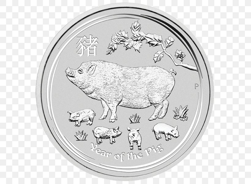 The Perth Mint Silver Coin Lunar Series Bullion Coin Gold, PNG, 600x600px, Perth Mint, Australian Lunar, Bovine, Bullion, Bullion Coin Download Free