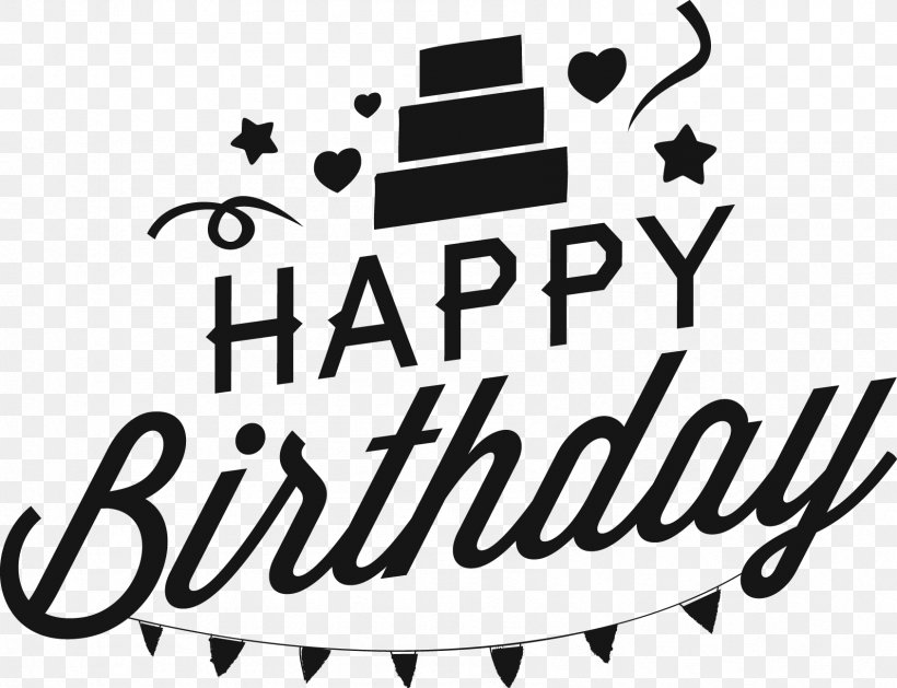 Birthday Cake Party Happy Birthday To You, PNG, 1688x1295px, Birthday Cake, Birthday, Black And White, Brand, Gift Download Free