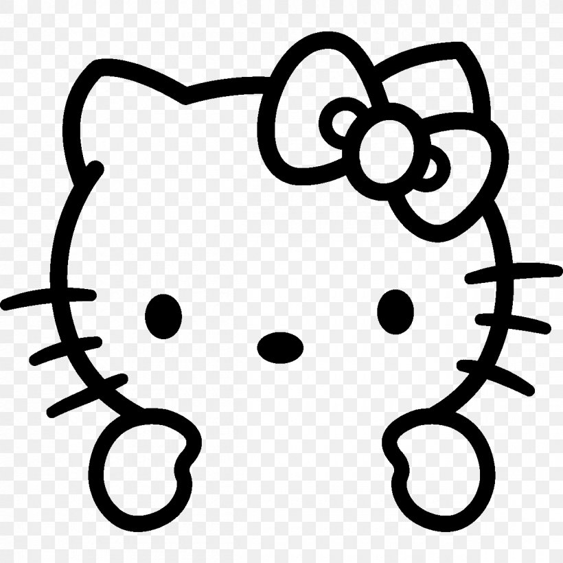 Hello Kitty Coloring Book Valentine's Day Drawing Child, PNG, 1200x1200px, Hello Kitty, Adult, Black, Black And White, Book Download Free