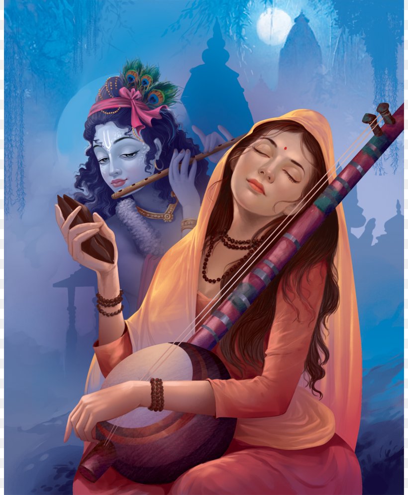 Mirabai Krishna Janmashtami Bhajan Bhakti, PNG, 804x994px, Watercolor, Cartoon, Flower, Frame, Heart Download Free