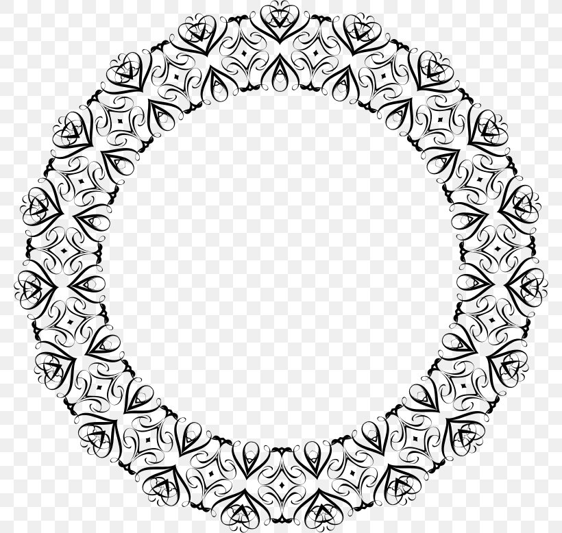 Picture Frames Clip Art, PNG, 780x778px, Picture Frames, Area, Black And White, Body Jewelry, Decorative Arts Download Free