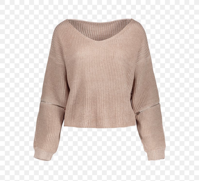 Sleeve Sweater Clothing Neckline Zipper, PNG, 558x744px, Sleeve, Beige, Blouse, Button, Cardigan Download Free