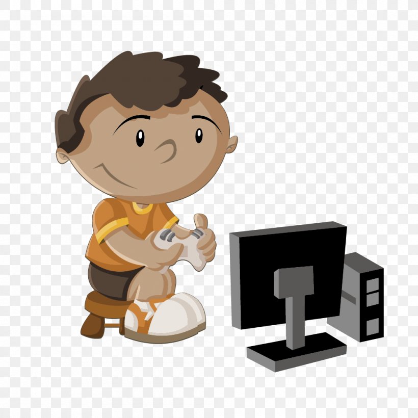 Video Game Console Child, PNG, 1000x1000px, Video Game, Cartoon, Child, Computer, Drawing Download Free