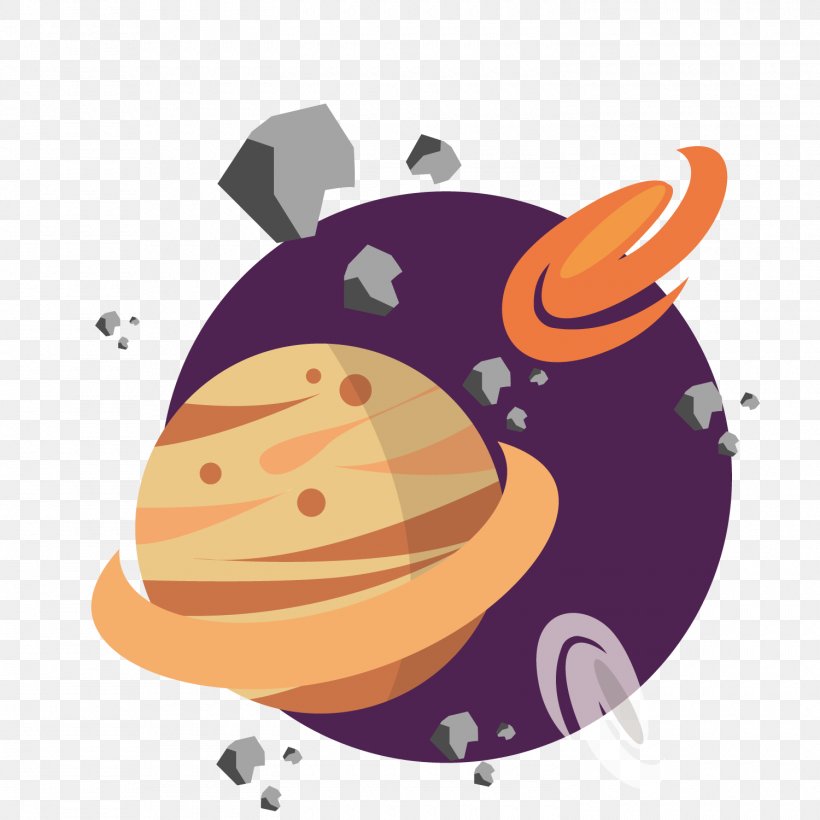 Outer Space Poster Illustration, PNG, 1500x1500px, Outer Space, Art, Cartoon, Moon, Orange Download Free