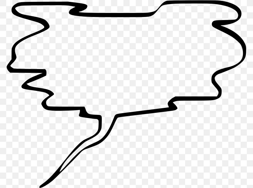 Speech Balloon Clip Art, PNG, 777x610px, Speech Balloon, Area, Black, Black And White, Callout Download Free