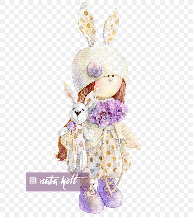 Stuffed Toy Watercolor Painting Doll Illustration, PNG, 600x921px, Stuffed Toy, Doll, Drawing, Easter Bunny, Hinamatsuri Download Free