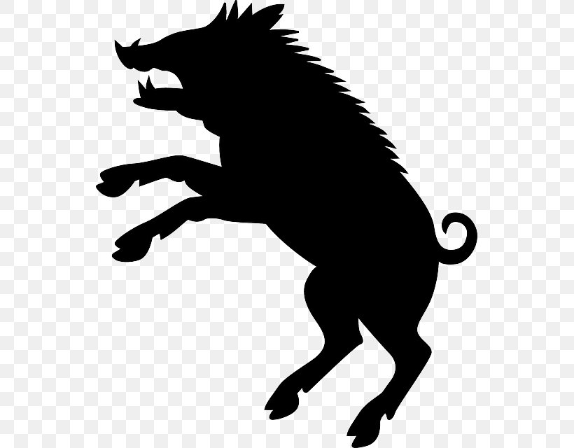 Cat Dog Black And White Silhouette, PNG, 545x640px, Wild Boar, Black, Black And White, Boar Hunting, Carnivoran Download Free