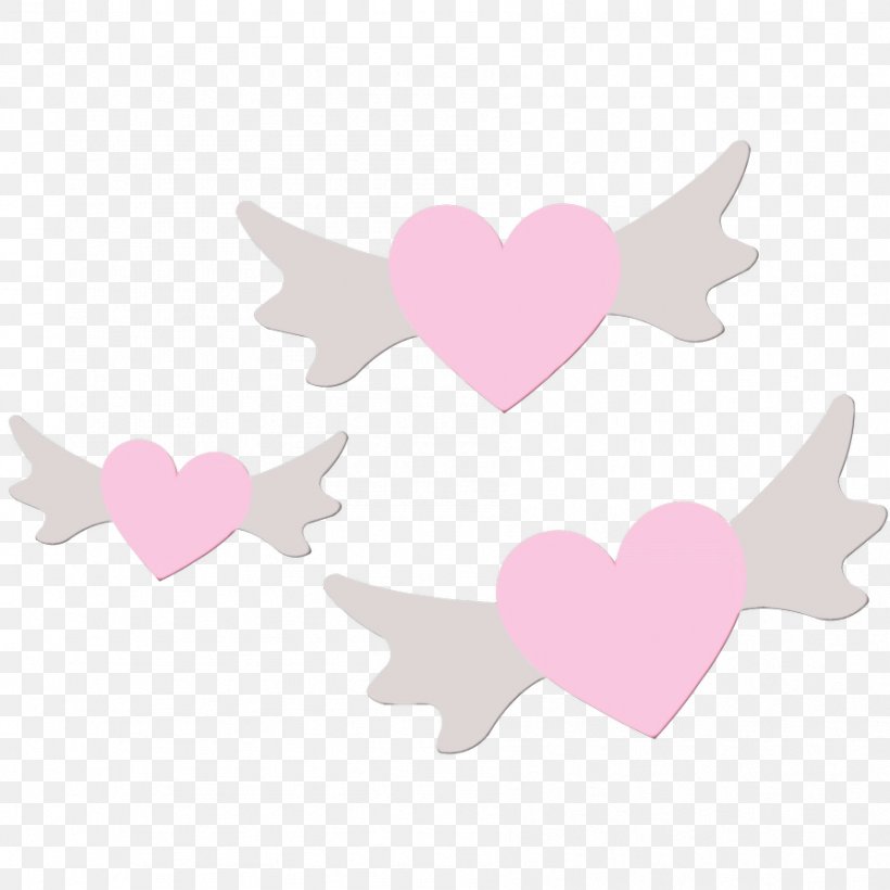 Pink Heart Cloud Wing Logo, PNG, 894x894px, Watercolor, Cloud, Heart, Logo, Paint Download Free