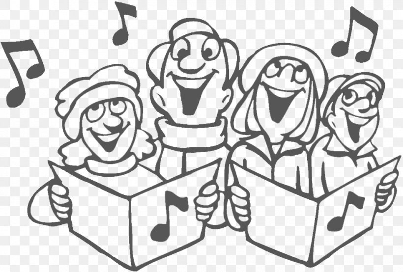 christmas carolers clipart black and white free