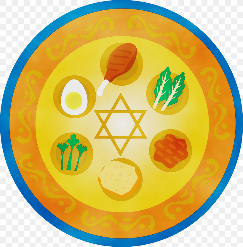 Yellow Circle Tableware Plate, PNG, 2953x3000px, Happy Passover, Circle, Paint, Plate, Tableware Download Free