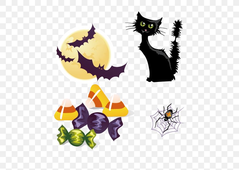 Halloween Jack-o-lantern Clip Art, PNG, 585x585px, Halloween, Carnivoran, Cartoon, Cat, Cat Like Mammal Download Free