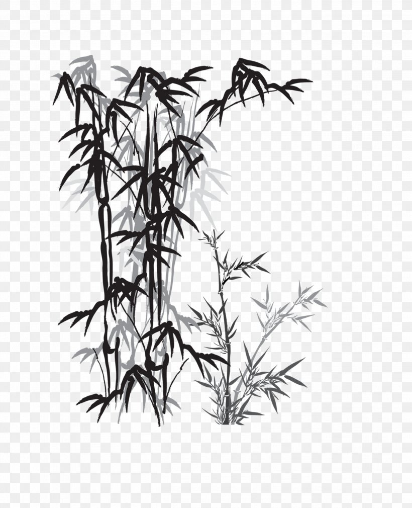 Bamboo Curtain Ink Shower, PNG, 2602x3206px, Bamboo, Bamboo Painting, Bamboo Textile, Black And White, Branch Download Free
