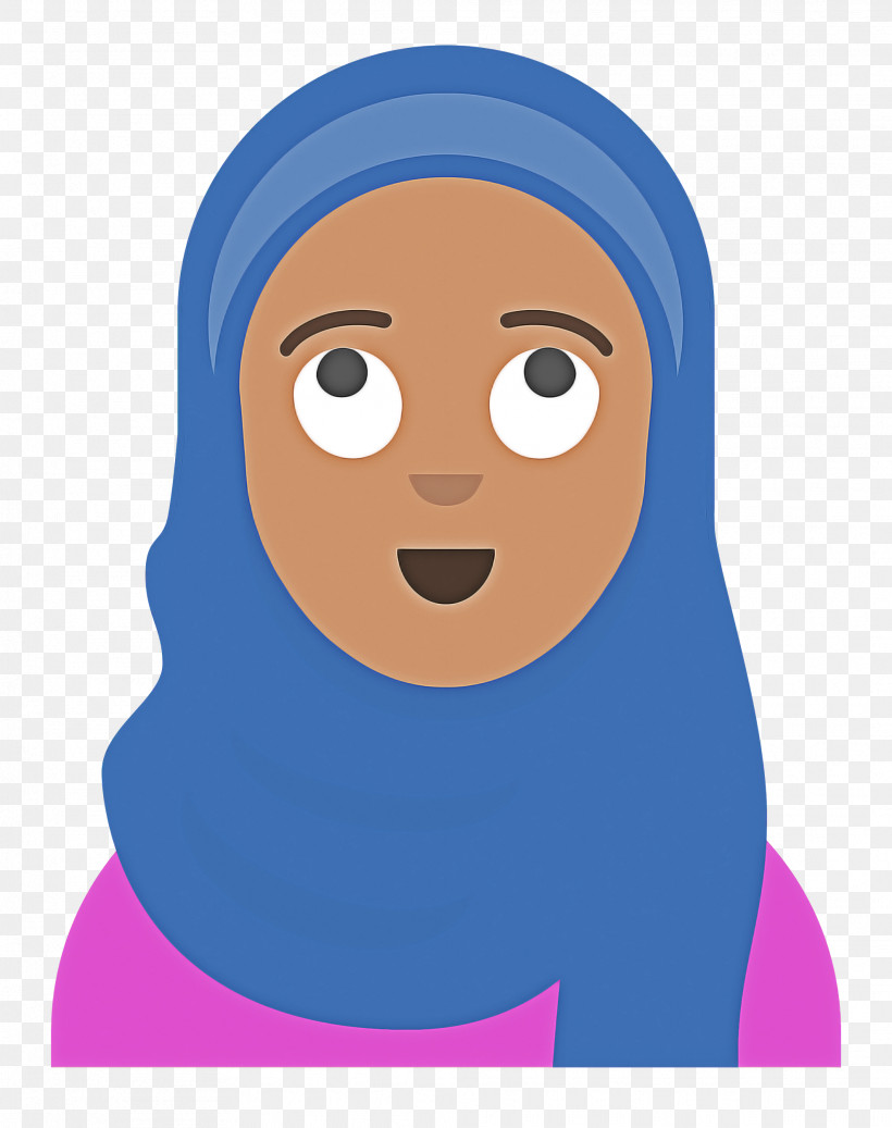 Hijab Avatar, PNG, 1976x2500px, Face, Electric Blue M, Facial Hair, Forehead, Smile Download Free