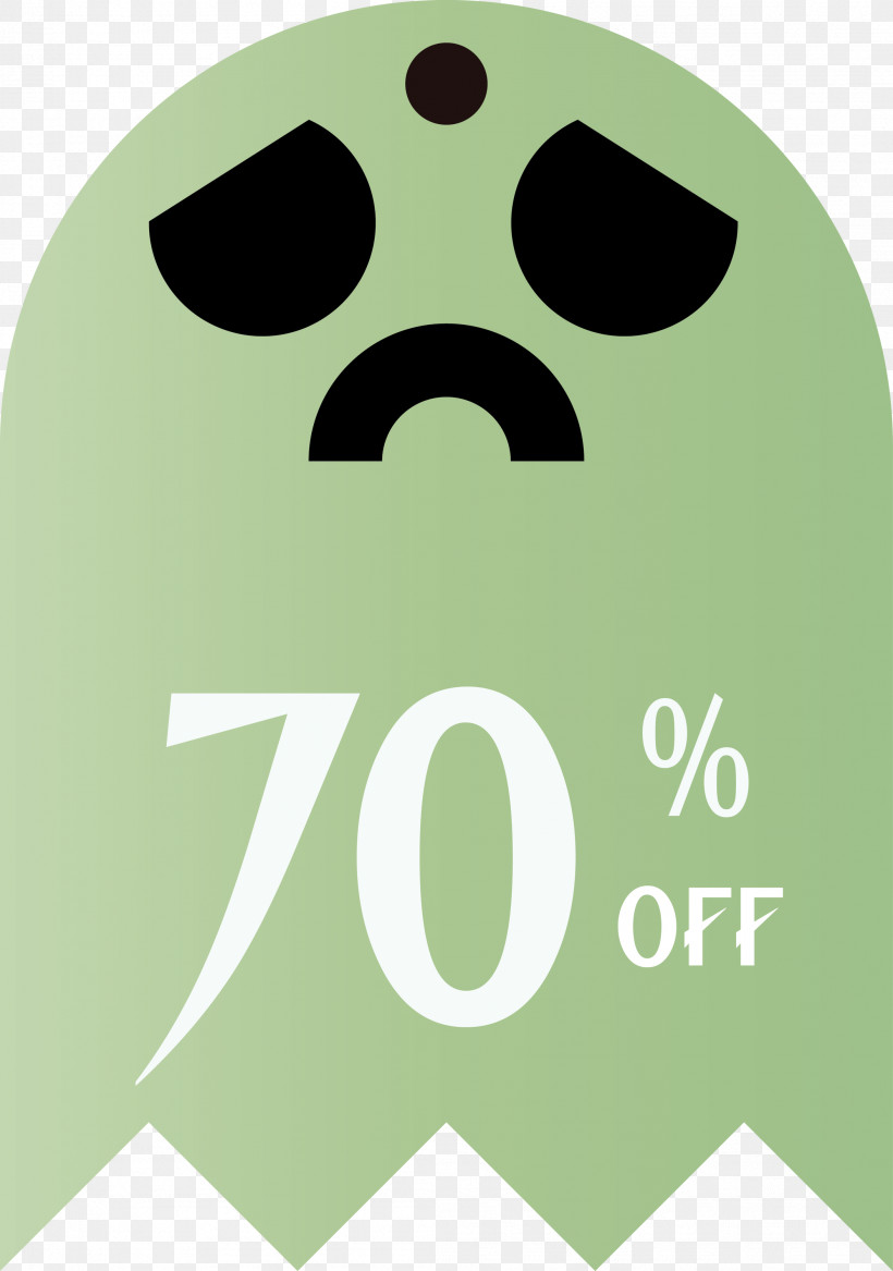 Halloween Discount Halloween Sales 70% Off, PNG, 2107x3000px, 70 Off, Halloween Discount, Green, Halloween Sales, Logo Download Free