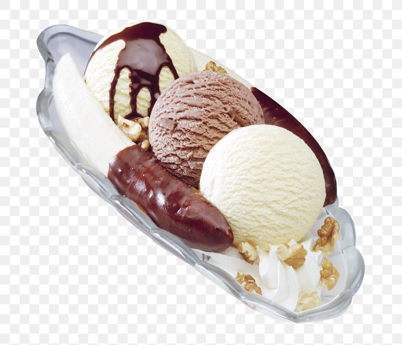 Ice Cream Milkshake Banana Split Sundae Banana Boat, PNG, 757x703px, Ice Cream, Banana, Banana Boat, Banana Split, Cherry Download Free