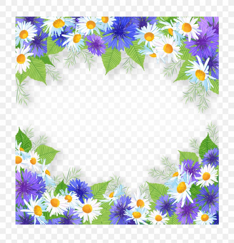 Clip Art, PNG, 1452x1510px, Flower, Area, Blue, Border, Chamomile Download Free