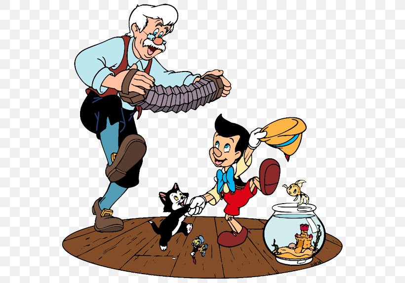 Geppetto Jiminy Cricket Figaro Cleo Clip Art, PNG, 575x574px, Geppetto, Accordion, Artwork, Cartoon, Character Download Free