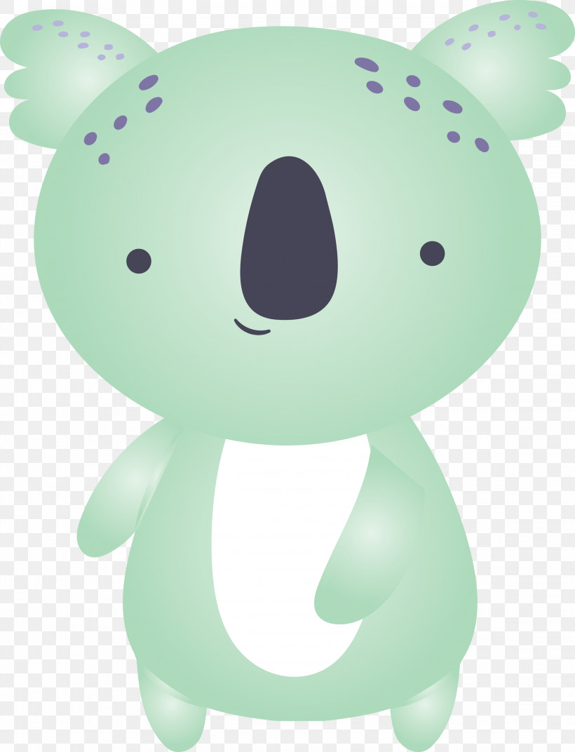 Green Animal Figure Cartoon Snout Koala, PNG, 2292x2999px, Green, Animal Figure, Bear, Cartoon, Koala Download Free
