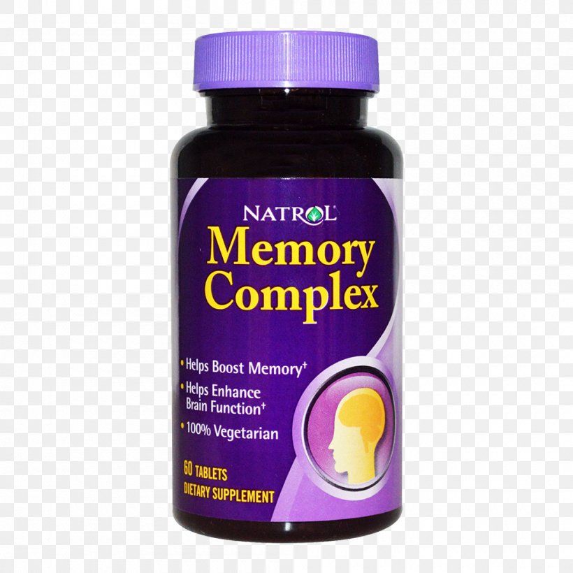 Dietary Supplement Natrol Memory Improvement Modified-release Dosage, PNG, 1000x1000px, Dietary Supplement, Brain, Capsule, Essential Amino Acid, Food Download Free