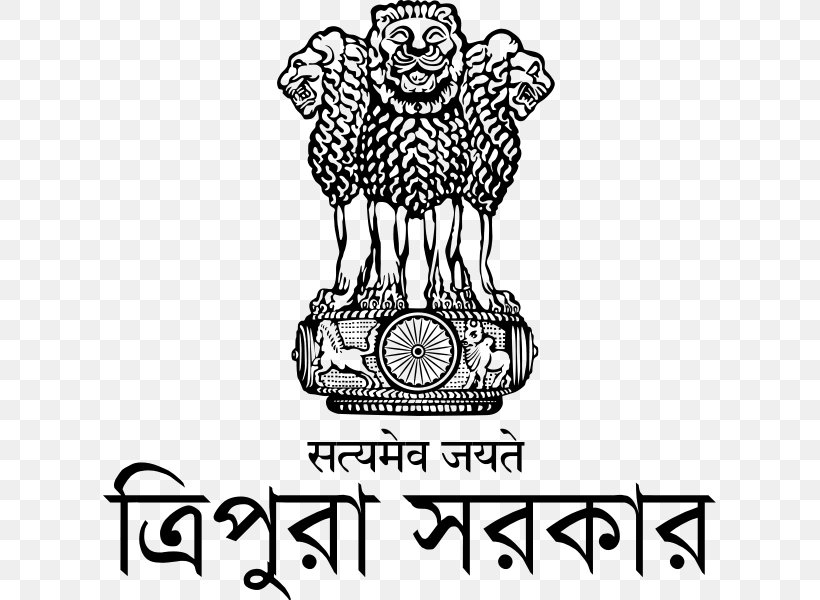 Government Of India Tripura States And Territories Of India United States Gujarat, PNG, 613x600px, Government Of India, Area, Art, Black And White, Brand Download Free