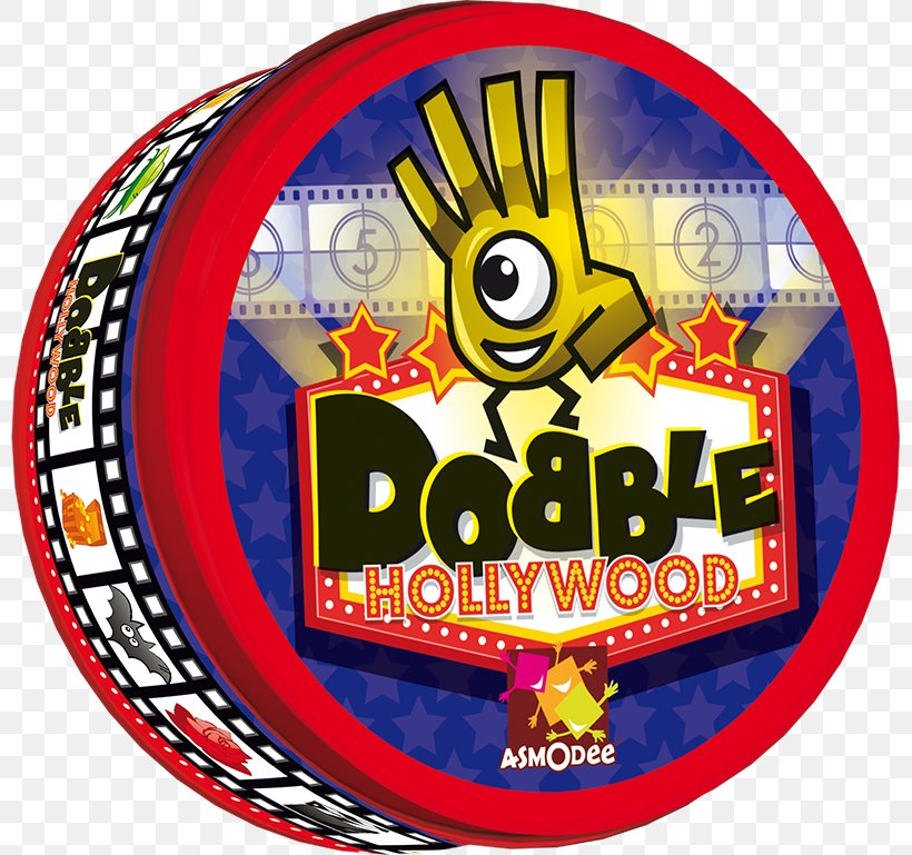 Asmodee Dobble Hollywood Card Game Uno, PNG, 800x769px, Dobble, Asmodee, Asmodee Spot It, Badge, Board Game Download Free