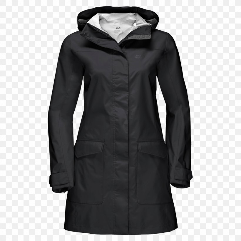 Raincoat Jacket Overcoat Jack Wolfskin, PNG, 1024x1024px, Raincoat, Black, Clothing, Coat, Daunenmantel Download Free