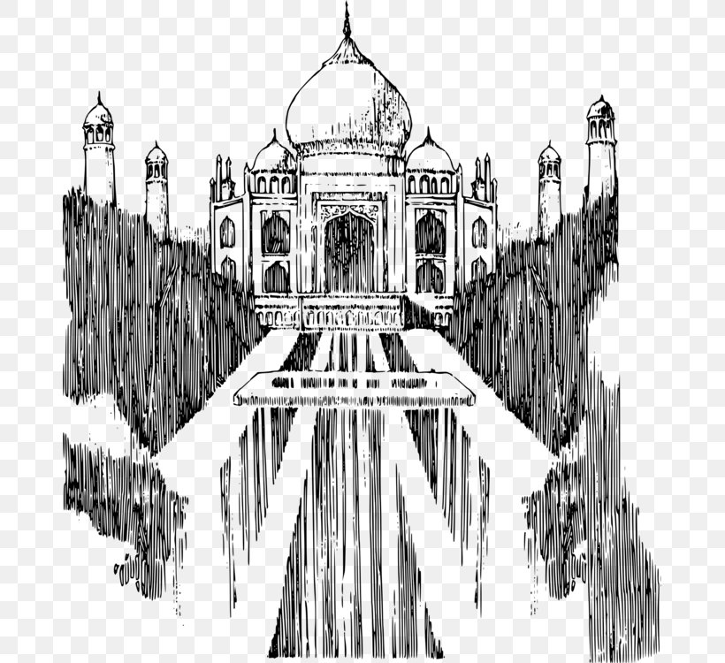 Black Taj Mahal Drawing Monument Vector Graphics, PNG, 677x750px, Taj Mahal, Ancient His, Ancient Roman Architecture, Arcade, Arch Download Free
