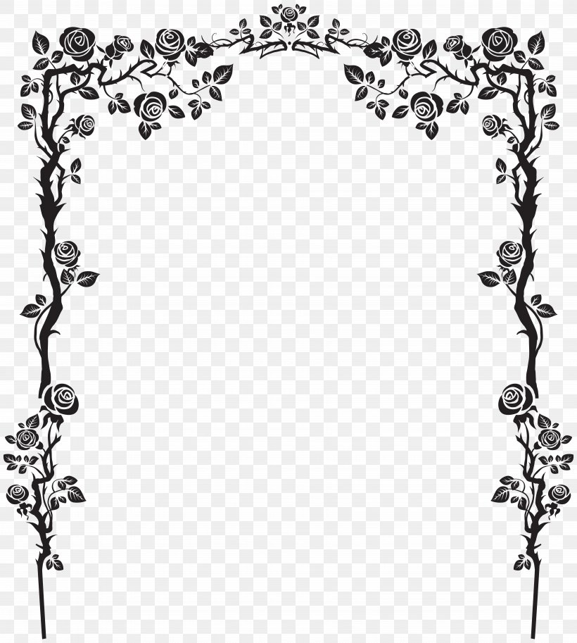 Flower Ornament Royalty-free Clip Art, PNG, 7185x8000px, Flower, Art, Black And White, Body Jewelry, Branch Download Free