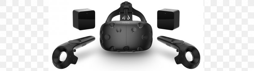 HTC Vive Oculus Rift Virtual Reality Headset Samsung Gear VR, PNG, 1920x540px, Htc Vive, Auto Part, Black, Black And White, Gaming Computer Download Free