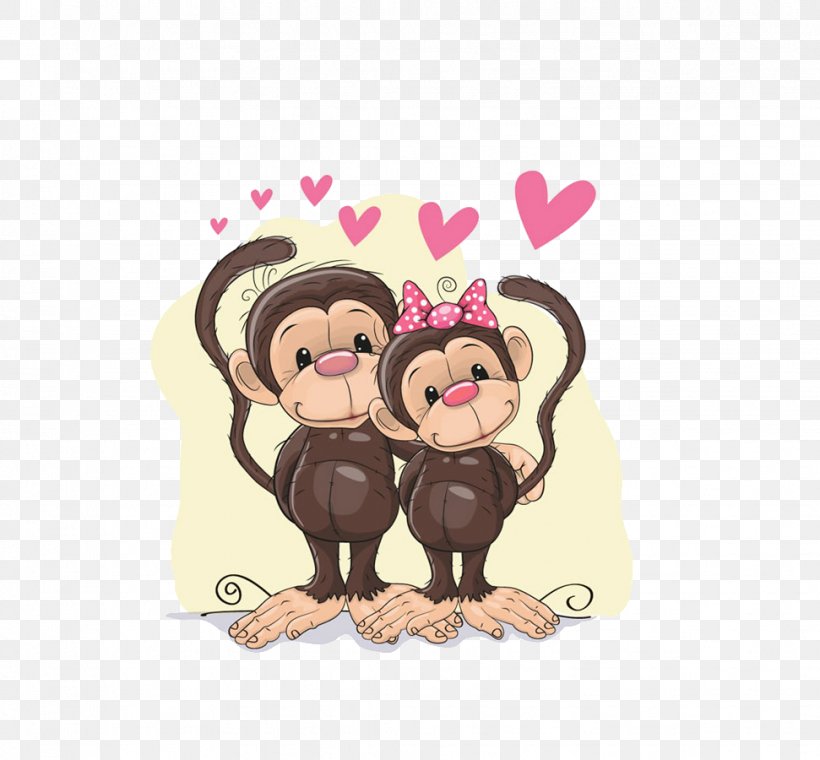 Monkey Cartoon Clip Art, PNG, 971x900px, Monkey, Cartoon, Drawing, Heart,  Hug Download Free