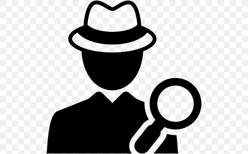 Private Investigator Detective Criminal Investigation Clip Art, PNG, 512x512px, Private Investigator, Artwork, Black, Black And White, Computer Forensics Download Free