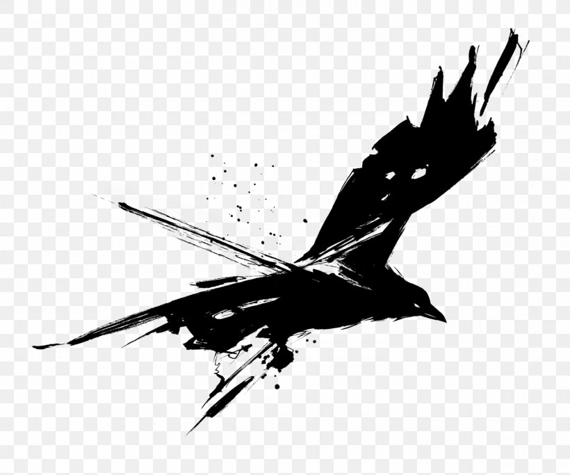 Common Raven T-shirt Drawing Clip Art, PNG, 1500x1250px, Common Raven, Beak, Bird, Bird Of Prey, Black Download Free