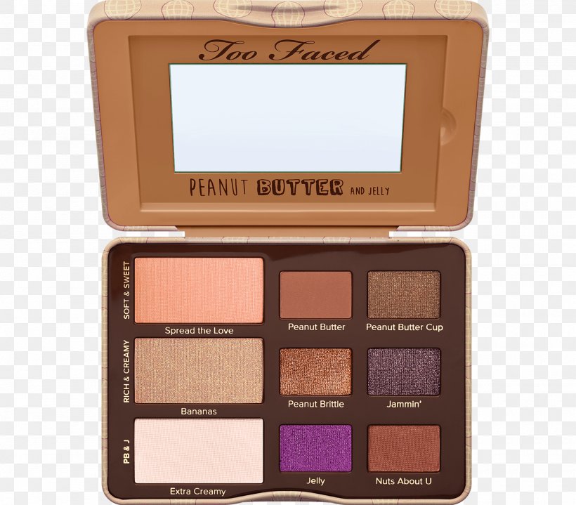 Peanut Butter And Jelly Sandwich Peanut Butter Cup Too Faced Peanut Butter & Jelly Eye Shadow Palette Too Faced Sweet Peach, PNG, 2000x1756px, Peanut Butter And Jelly Sandwich, Butter, Candy, Cocoa Solids, Cosmetics Download Free