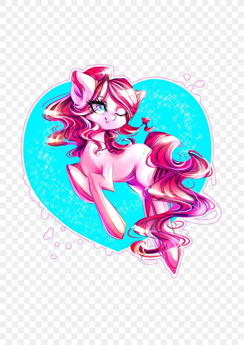 Pinkie Pie My Little Pony Graphic Design, PNG, 2893x4092px, Watercolor, Cartoon, Flower, Frame, Heart Download Free