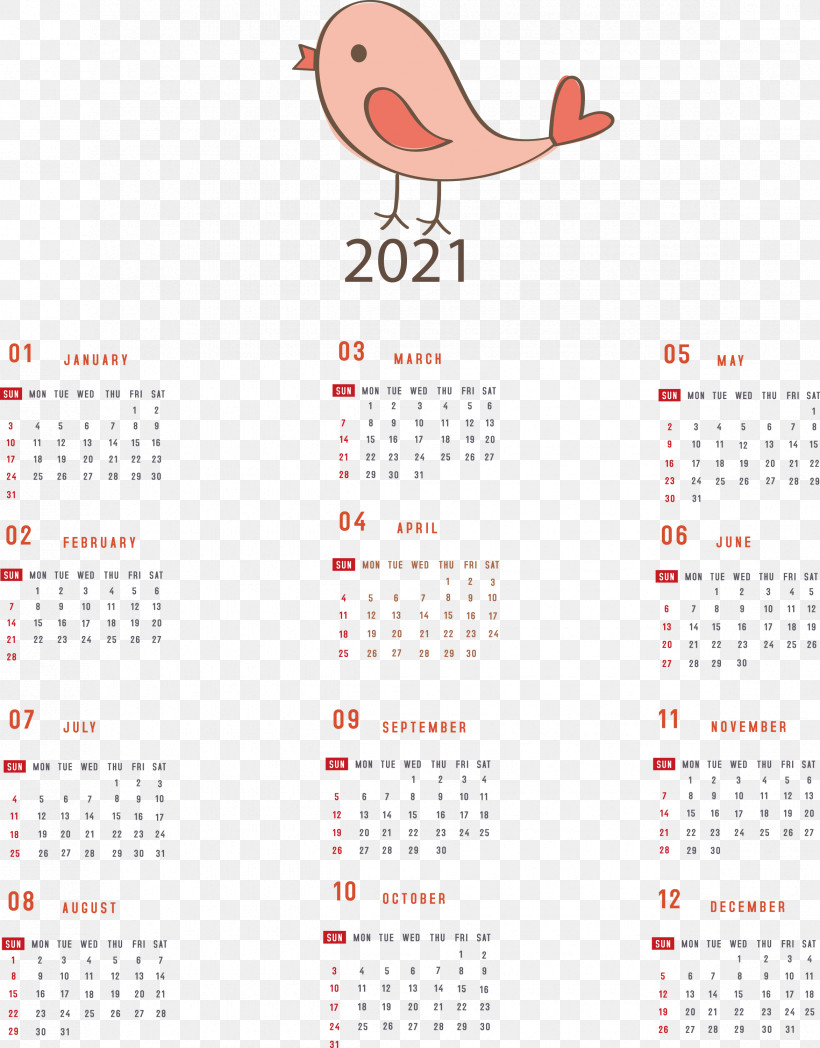 Printable 2021 Yearly Calendar 2021 Yearly Calendar, PNG, 2345x2999px, 2021 Yearly Calendar, Calendar System, Meter Download Free