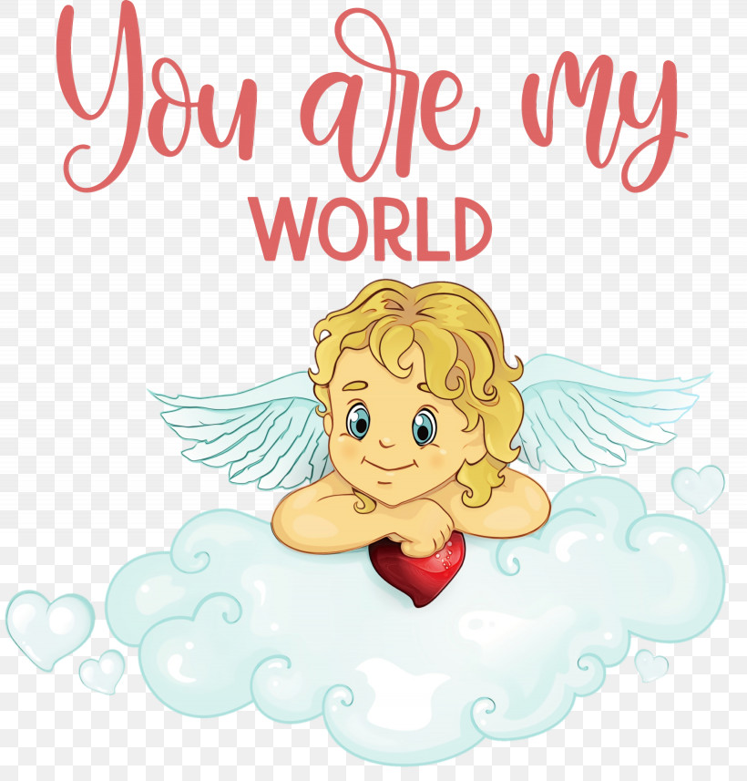 Cupid Angel Drawing Cartoon Animation, PNG, 2870x3000px, You Are My World, Angel, Animation, Artist, Cartoon Download Free