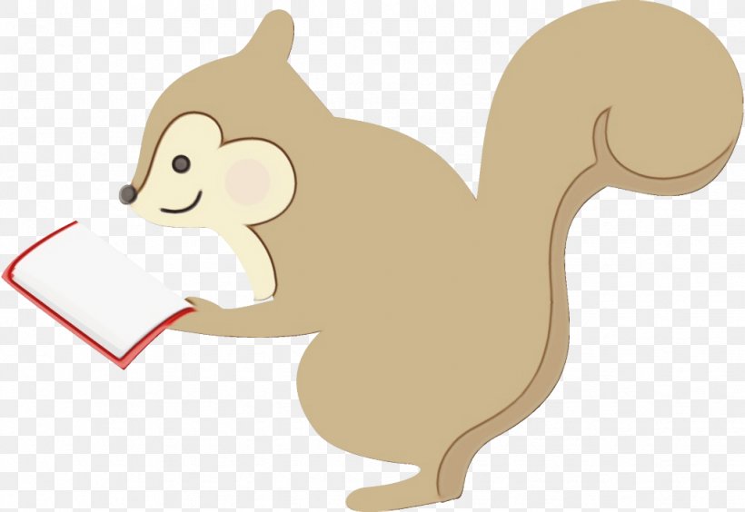 Squirrel Cartoon Tail Ferret Animal Figure, PNG, 1028x708px, Watercolor, Animal Figure, Cartoon, Chipmunk, Ferret Download Free