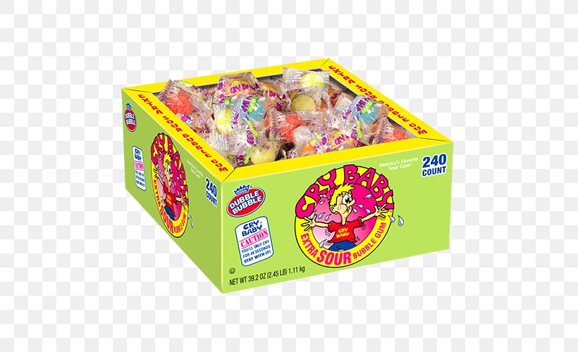Candy Chewing Gum Sour Bubble Gum Cry Baby, PNG, 500x500px, Candy, Bubble Gum, Cherry, Chewing Gum, Confectionery Download Free