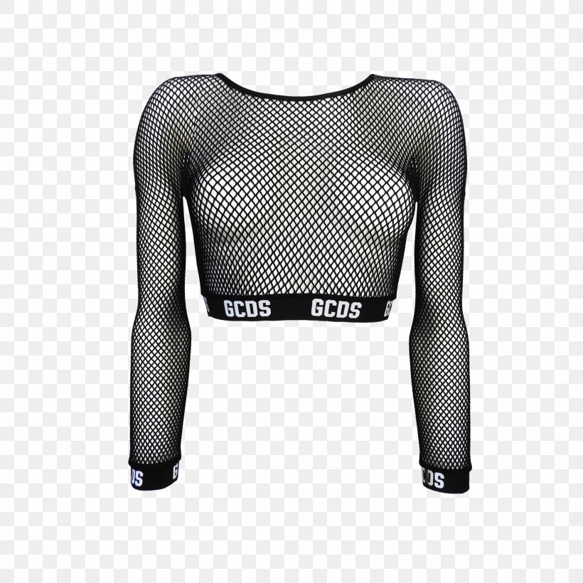T-shirt Sleeve Crop Top Shoulder, PNG, 2047x2048px, Tshirt, Black, Black M, Crop Top, Fishnet Download Free