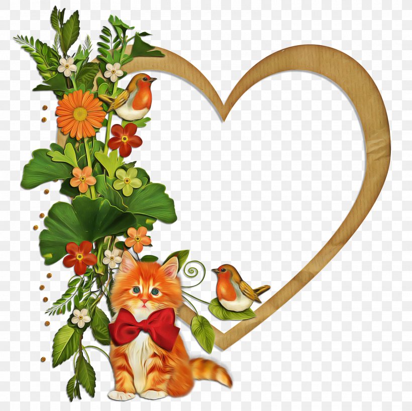 Cute Cat Cartoon, PNG, 1600x1600px, Bird, Animal Figure, Cartoon, Cat, Cute Red Heart Download Free