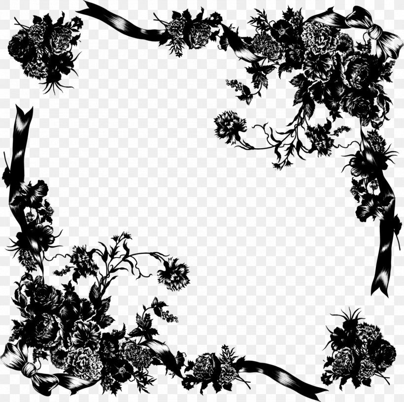 Floral Design Pattern Graphics Leaf, PNG, 1280x1274px, Leaf, Blackandwhite, Botany, Branch, Floral Design Download Free