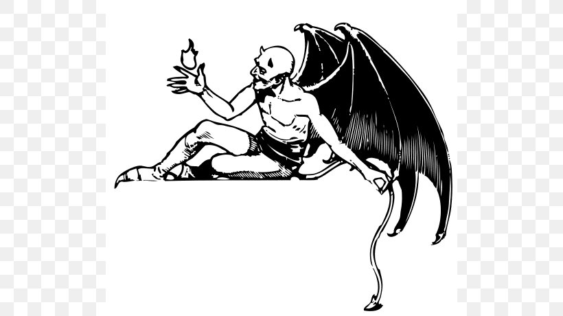 Devil Satan Public Domain Clip Art, PNG, 512x460px, Devil, Angel, Art, Artwork, Black And White Download Free