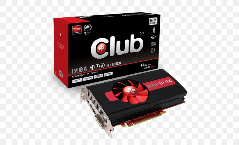 Graphics Cards & Video Adapters Radeon HD 7000 Series Club 3D AMD Radeon HD 7770, PNG, 500x500px, Graphics Cards Video Adapters, Advanced Micro Devices, Amd Radeon Hd 7950, Amd Radeon Hd 7970, Ati Technologies Download Free