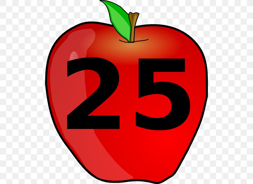 Apple Number Royalty-free Clip Art, PNG, 528x596px, Apple, Area, Artwork, Counting, Fruit Download Free