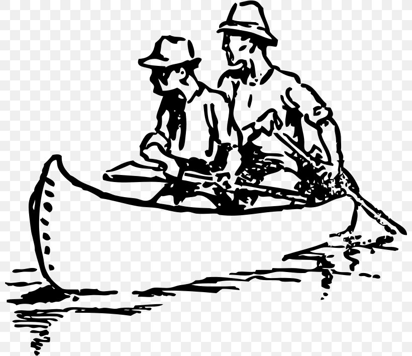 Canoe Drawing Rowing Kayak Clip Art, PNG, 800x708px, Canoe, Art, Artwork, Black, Black And White Download Free