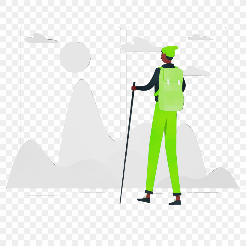 Ski Pole Green Joint Meter Line, PNG, 2000x2000px, Watercolor, Biology, Cartoon, Green, Human Biology Download Free