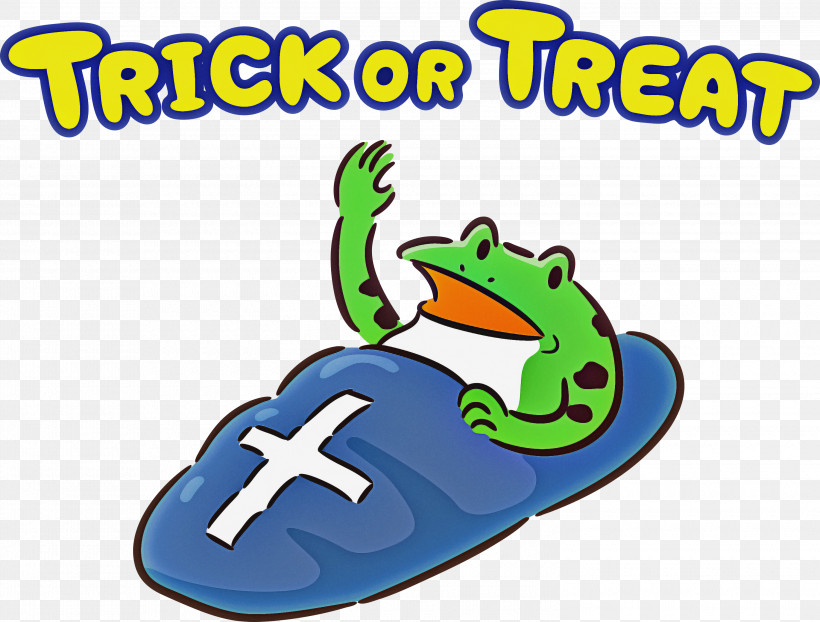 TRICK OR TREAT Happy Halloween, PNG, 3000x2278px, Trick Or Treat, Green, Happy Halloween, Line, Logo Download Free