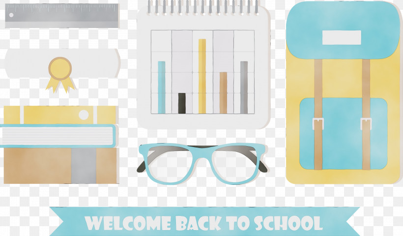 Glasses, PNG, 3000x1758px, Welcome Back To School, Back To School, Glasses, Meter, Paint Download Free